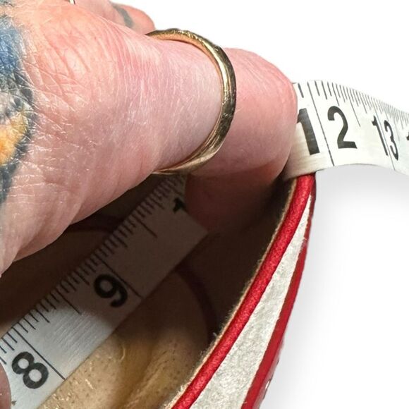 GRAHAM STREET Women’s Red White Lace-Up Vintage Style Heels Size 7.5 - Picture 8 of 8